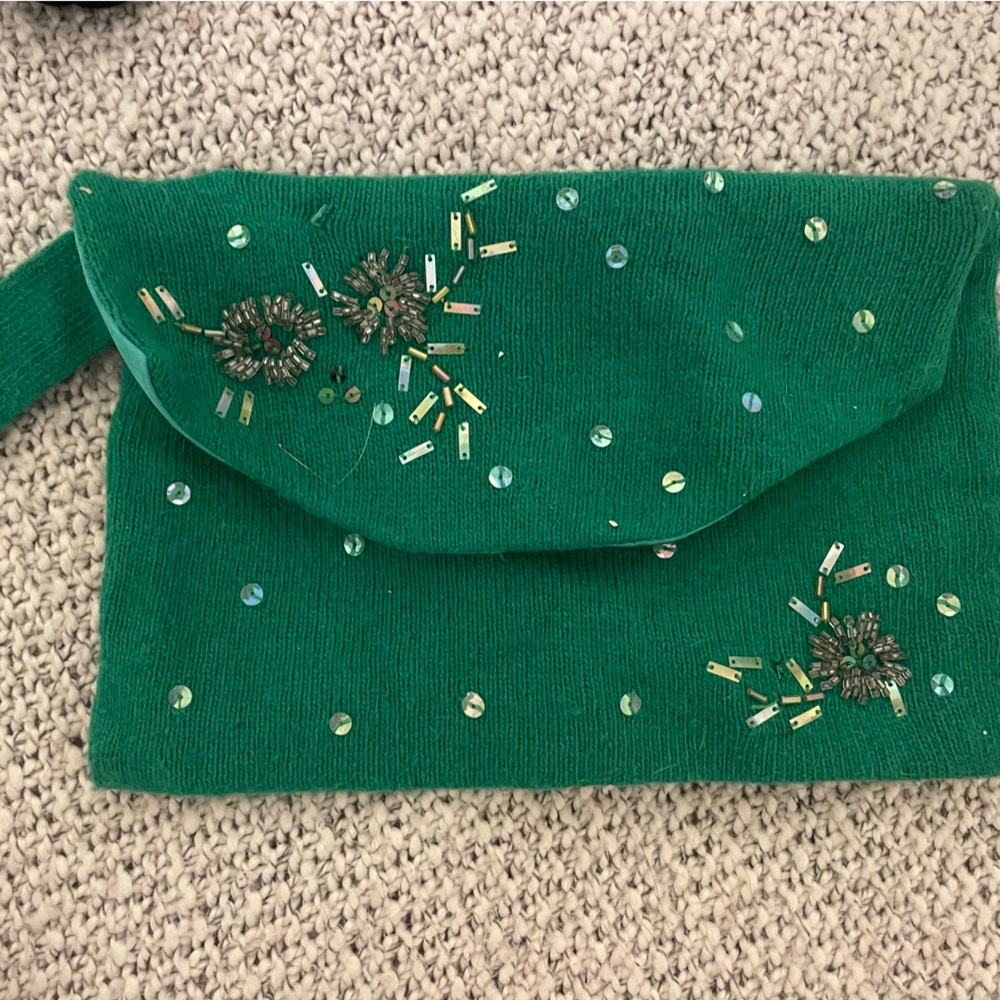 Green Fabric Clutch